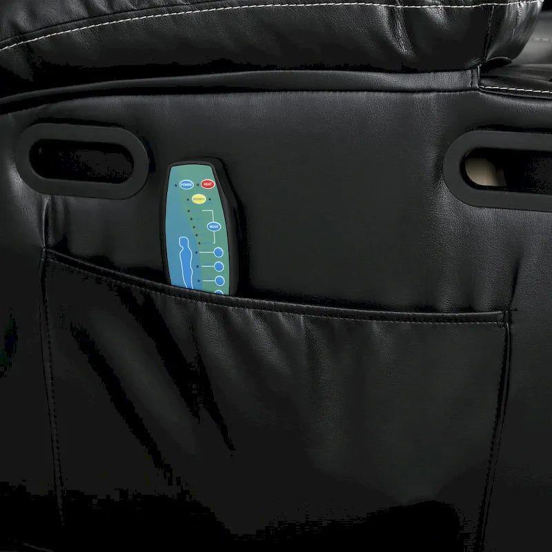 Fauteuil inclinable releveur avec 8 points de massage, chaleur lombaire et porte-gobelets — Pour seniors
