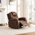 Fauteuil pivotant surdimensionné en similicuir avec porte-gobelet et poche latérale