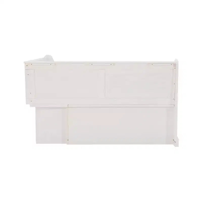 Tobin Traditional Solid Wood Backless Storage Corner Nook Breakfast Bench Cushion White - Linon