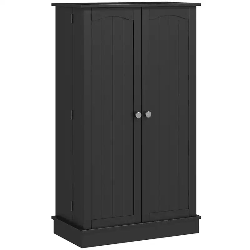 HOMCOM 41 Kitchen Pantry, 2-Door Kitchen Cabinet with 5-tier Storage Shelving, 12 Spice Racks and Adjustable Shelves for Dining Room
