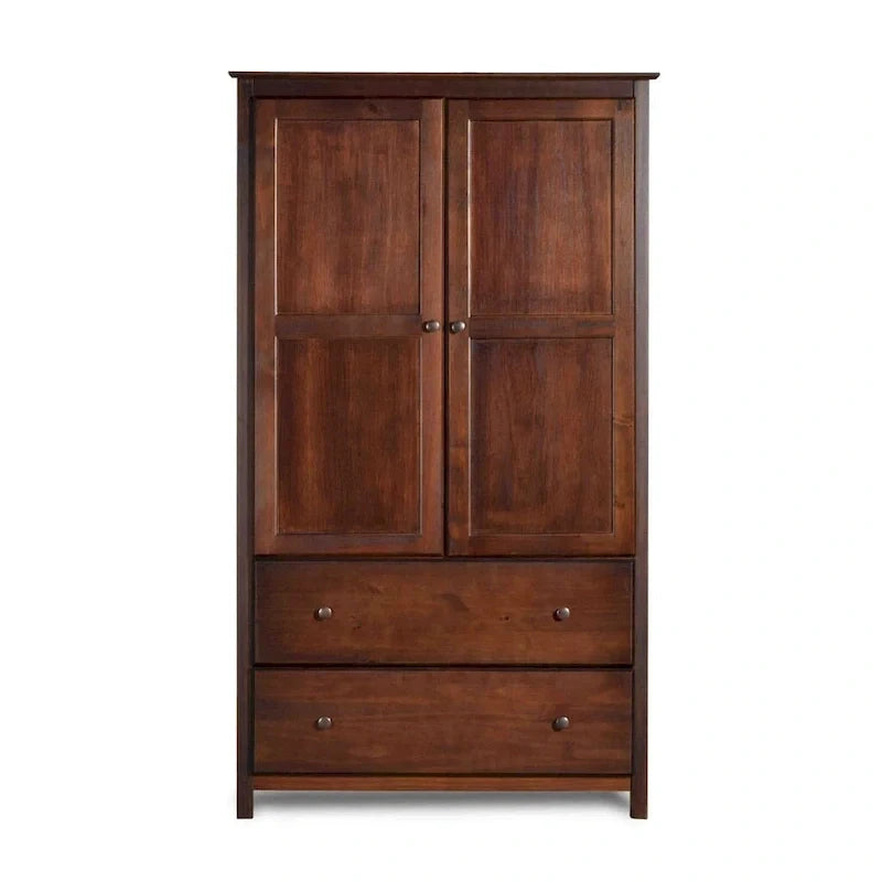 2-Door Solid Wood Armoire - 41x72x22