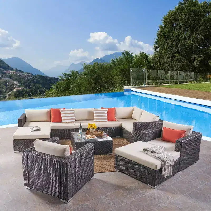 Santa Rosa 11pc Wicker Seating Set - Christopher Knight Home
