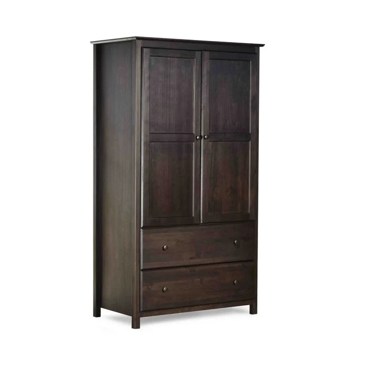 2-Door Solid Wood Armoire - 41x72x22