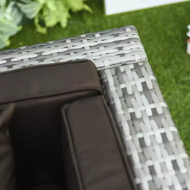 Outsunny 7-Piece Outdoor Patio Furniture Set with Modern Rattan Wicker, Perfect for Garden, Deck, and Backyard