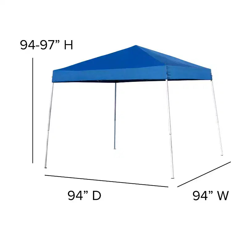 Flash Furniture Portable Tailgate/Event Tent Set - 8'x8' Pop Up Canopy Tent, 6-Foot Bi-Fold Table, Set of 4 Folding Chairs