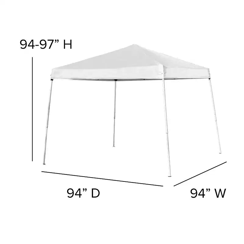 Emma and Oliver Outdoor Event/Tailgate Set with Pop Up Event Canopy with Carry Bag, Bi-Fold Table and 4 Folding Chairs