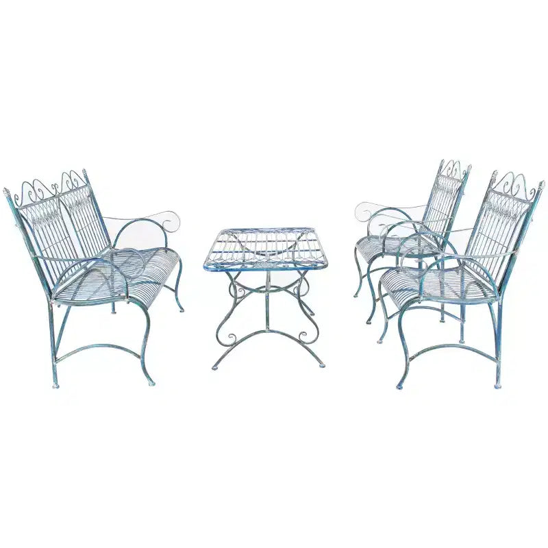 Leah 4 Piece Patio Set - Indoor/Outdoor - PAT5000 - Safavieh