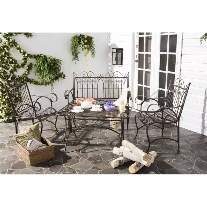 Leah 4 Piece Patio Set - Indoor/Outdoor - PAT5000 - Safavieh