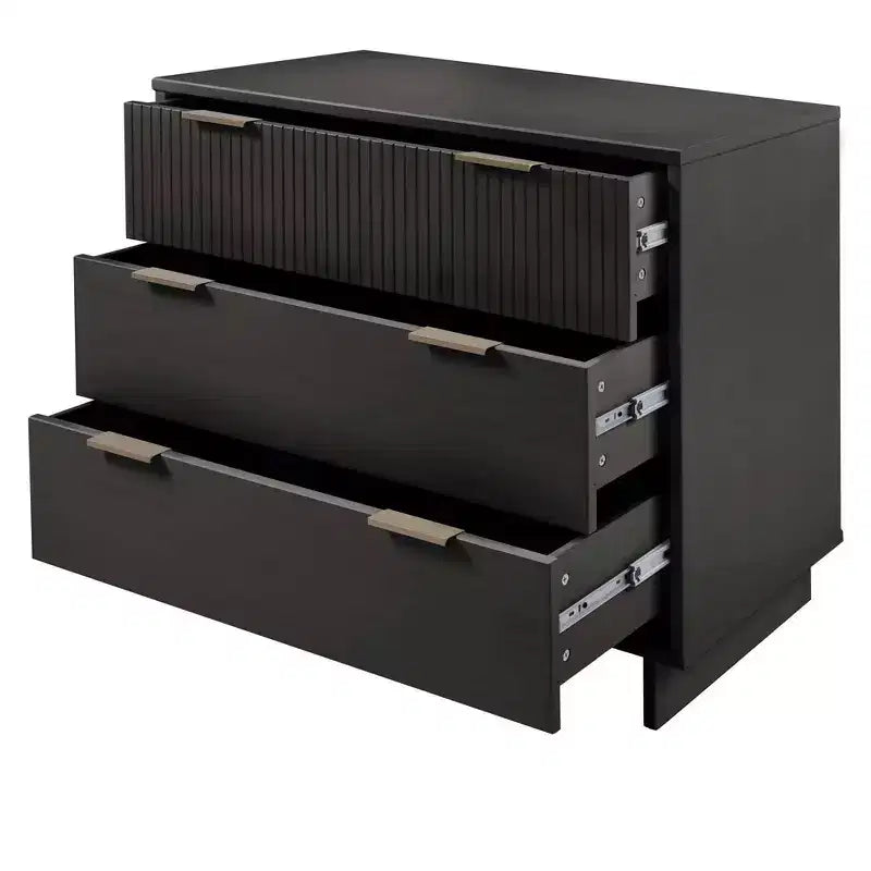Manhattan Comfort 3pc Granville Chest with Single Dresser and Double Dresser Bedroom Set