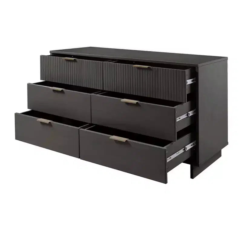 Manhattan Comfort 3pc Granville Chest with Single Dresser and Double Dresser Bedroom Set