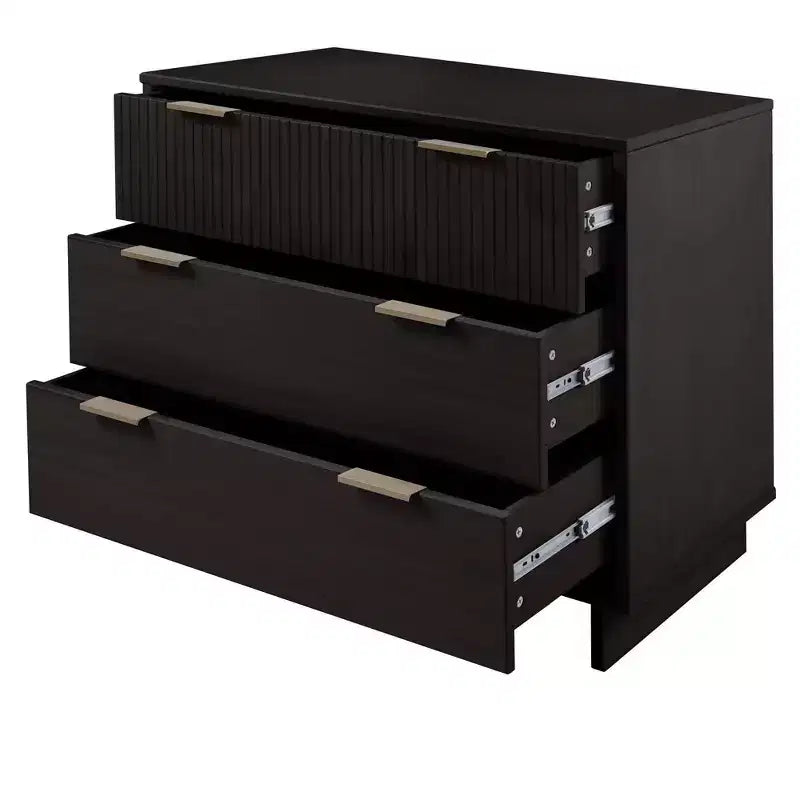 Manhattan Comfort 3pc Granville Chest with Single Dresser and Double Dresser Bedroom Set