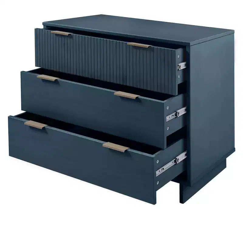 Manhattan Comfort 3pc Granville Chest with Single Dresser and Double Dresser Bedroom Set