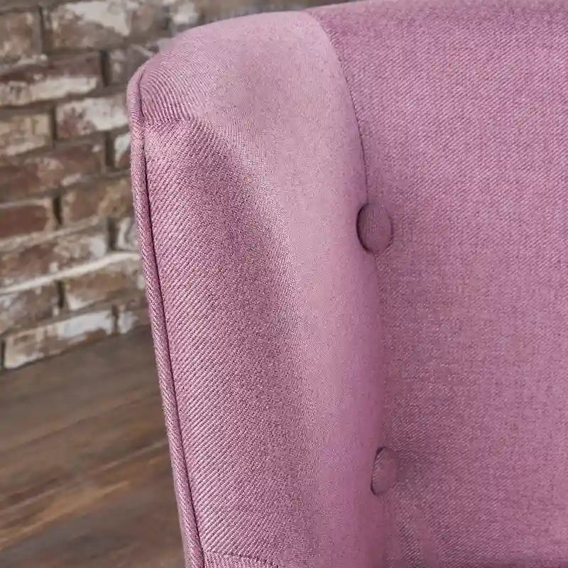 Fauteuil d'appoint capitonné avec clous décoratifs et silhouette incurvée