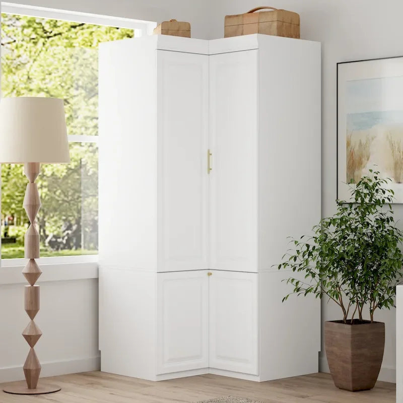 93.9H/74.2H Armoires Wardrobe Closet Cabinet Hanging Drawers Storage