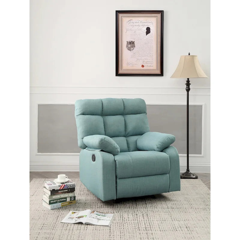 Fauteuil inclinable relax en similicuir avec accoudoirs rembourrés