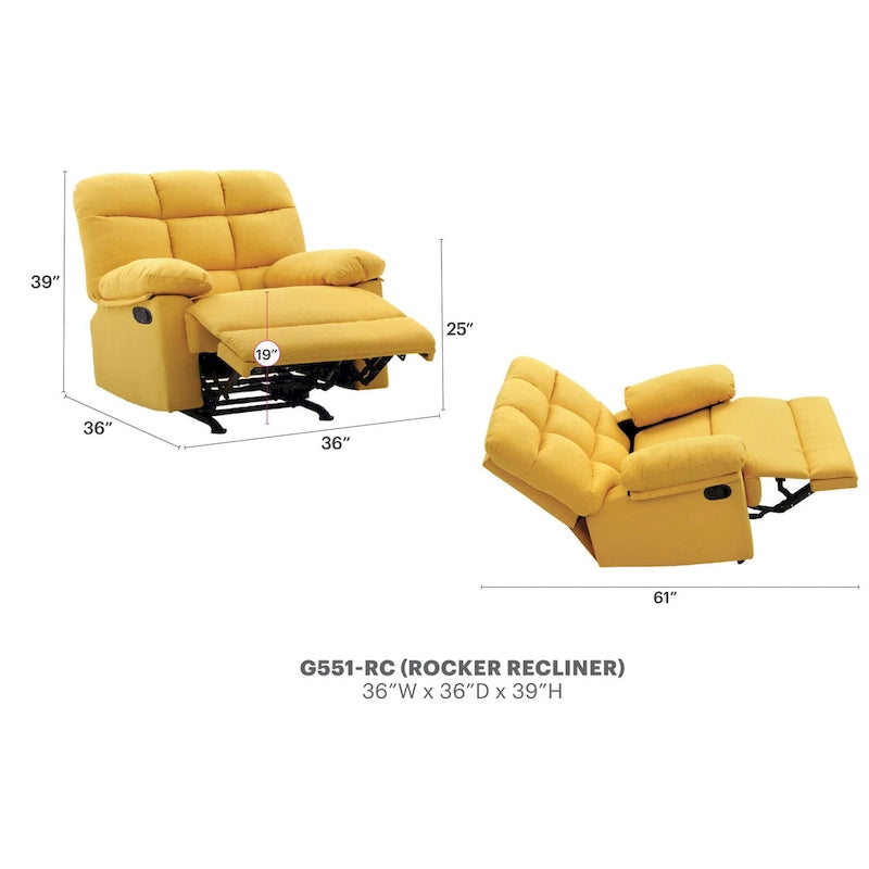 Fauteuil inclinable relax en similicuir avec accoudoirs rembourrés