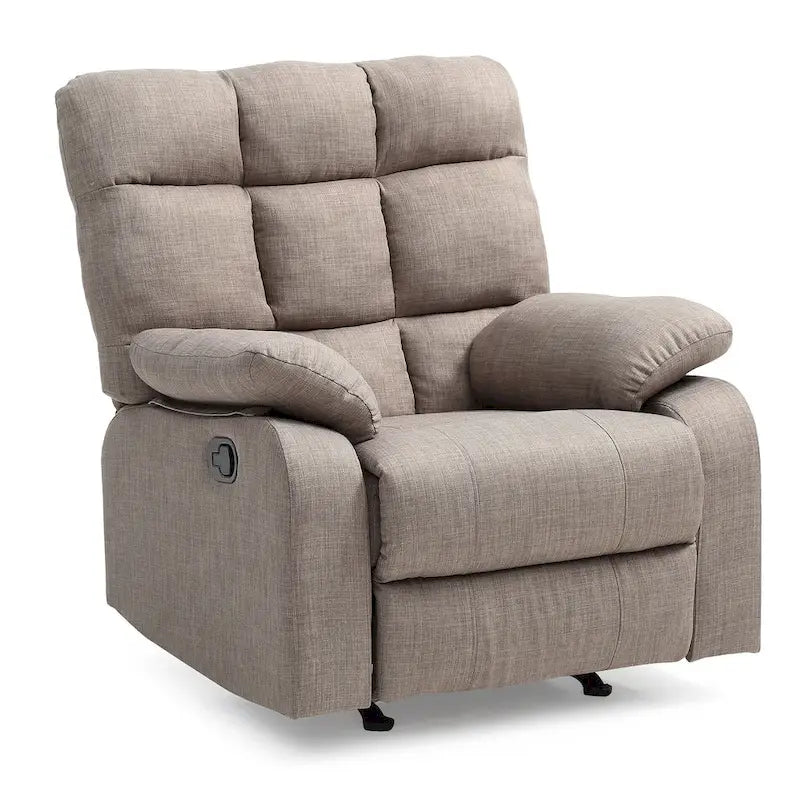 Fauteuil inclinable relax en similicuir avec accoudoirs rembourrés