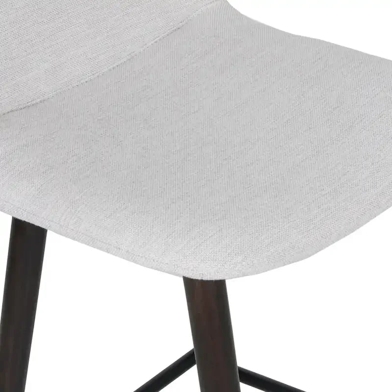 Tabouret de comptoir rembourré à dossier bas avec repose-pieds