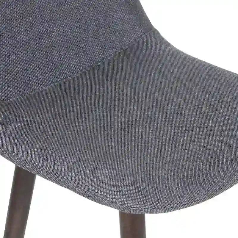 Tabouret de comptoir rembourré à dossier bas avec repose-pieds