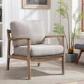 Fauteuil d'appoint lounge du milieu du siècle avec structure en bois massif