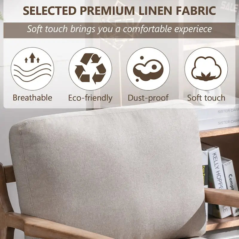 Fauteuil d'appoint lounge du milieu du siècle avec structure en bois massif