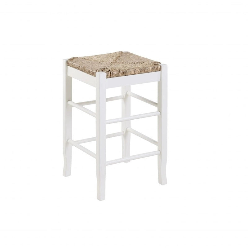 Tabouret de bar sans dossier en rotin