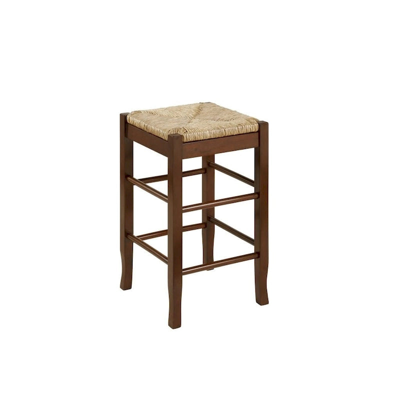 Tabouret de bar sans dossier en rotin