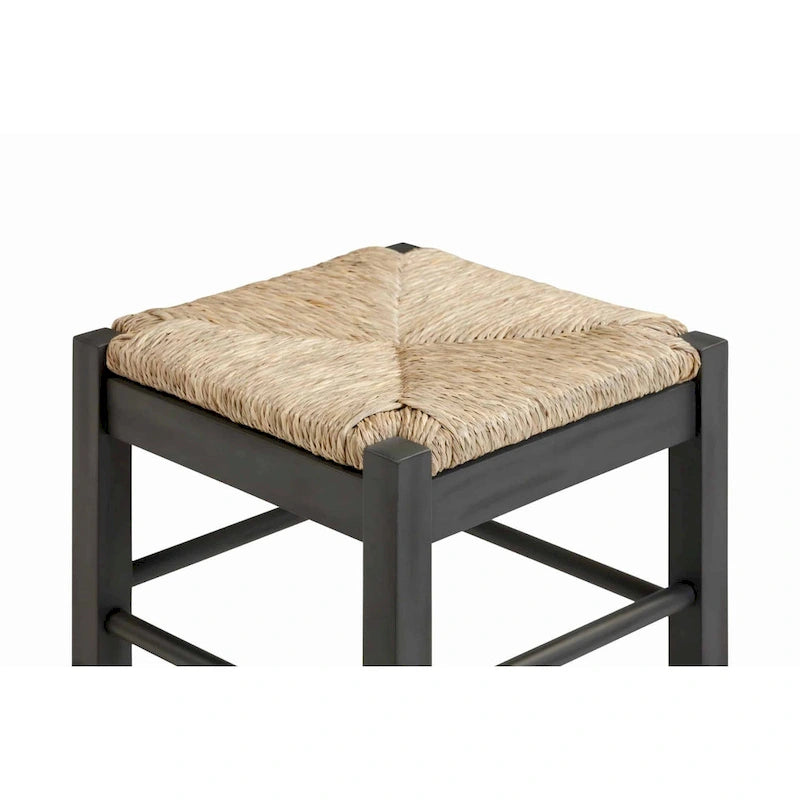 Tabouret de bar sans dossier en rotin