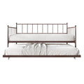 Lit de repos double minimaliste en métal avec lit gigogne - Aucun sommier tapissier requis | 3 couleurs