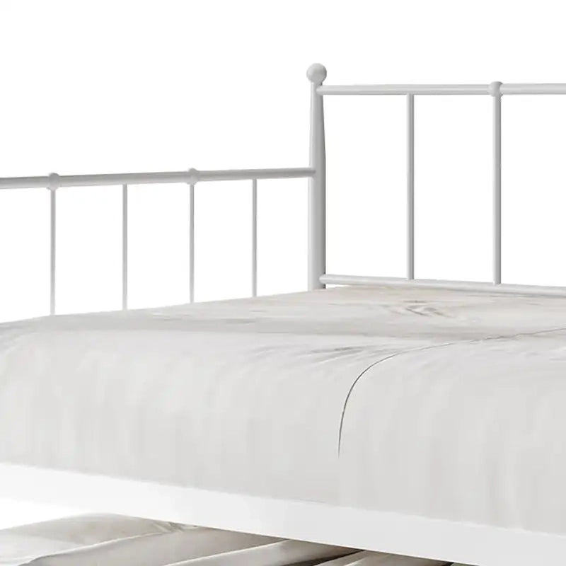Lit de repos double minimaliste en métal avec lit gigogne - Aucun sommier tapissier requis | 3 couleurs