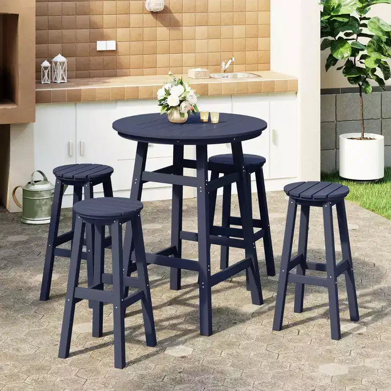 WestinTrends Malibu All Weather Hdpe Outdoor Patio Bar Height Dining Set (5-Piece)