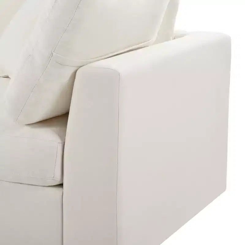 128.2W Modular Sectional Sofa, U-Shape Convertible Sofa Couch Set with Removable Ottomans 4S -ModernLuxe