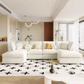 128.2W Modular Sectional Sofa, U-Shape Convertible Sofa Couch Set with Removable Ottomans 4S -ModernLuxe
