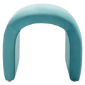 Pouf ottoman en velours incurvé cascade — 10 coloris | Repose-pieds d'appoint moderne