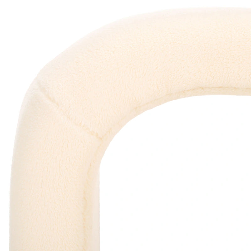 Pouf ottoman en velours incurvé cascade — 10 coloris | Repose-pieds d'appoint moderne
