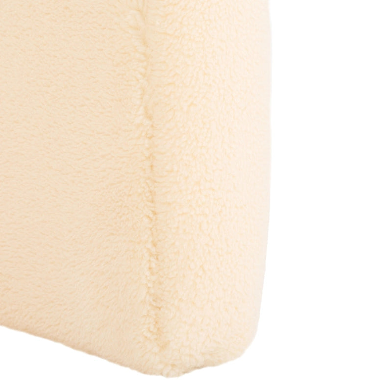 Pouf ottoman en velours incurvé cascade — 10 coloris | Repose-pieds d'appoint moderne
