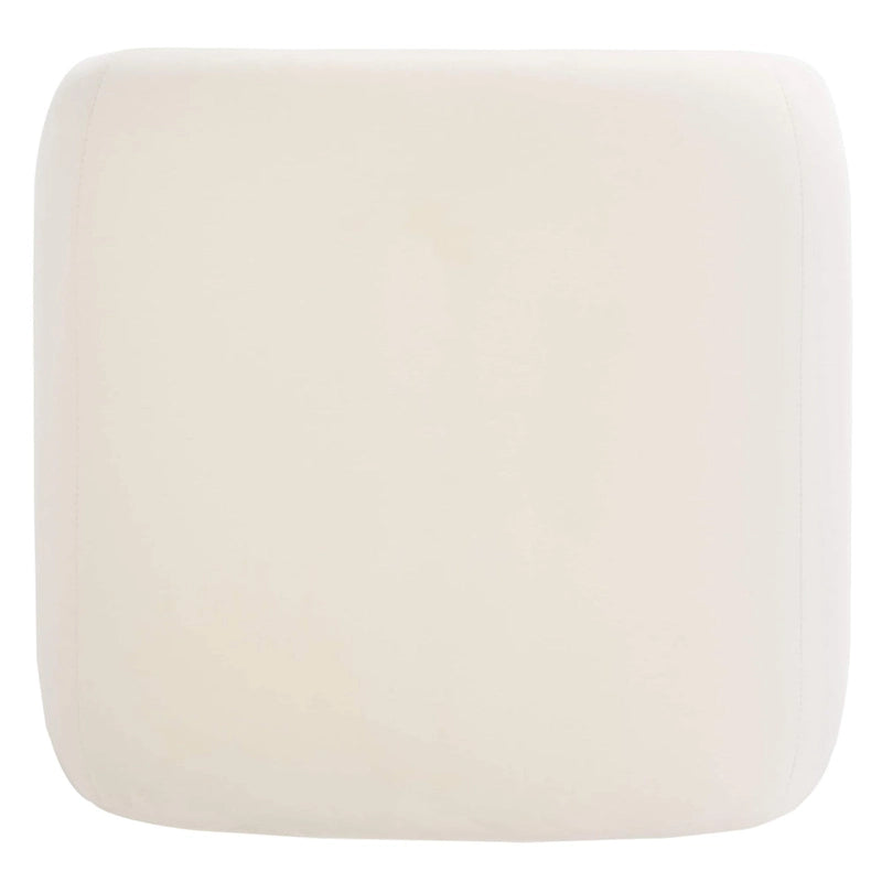 Pouf ottoman en velours incurvé cascade — 10 coloris | Repose-pieds d'appoint moderne