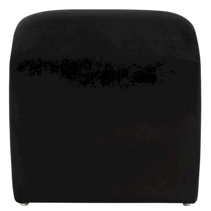 Pouf ottoman en velours incurvé cascade — 10 coloris | Repose-pieds d'appoint moderne