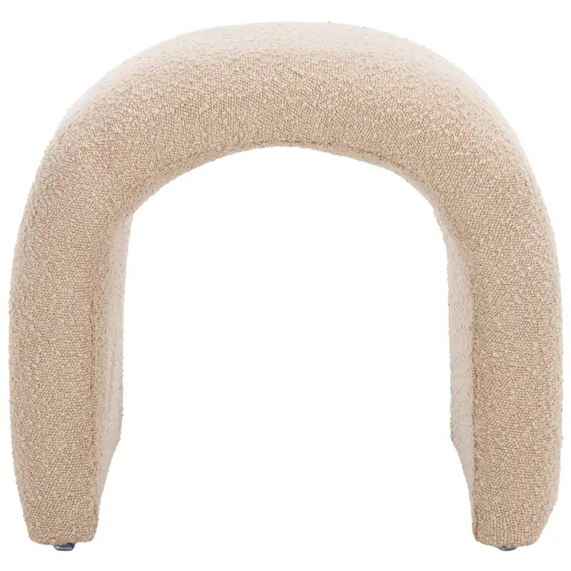 Pouf ottoman en velours incurvé cascade — 10 coloris | Repose-pieds d'appoint moderne