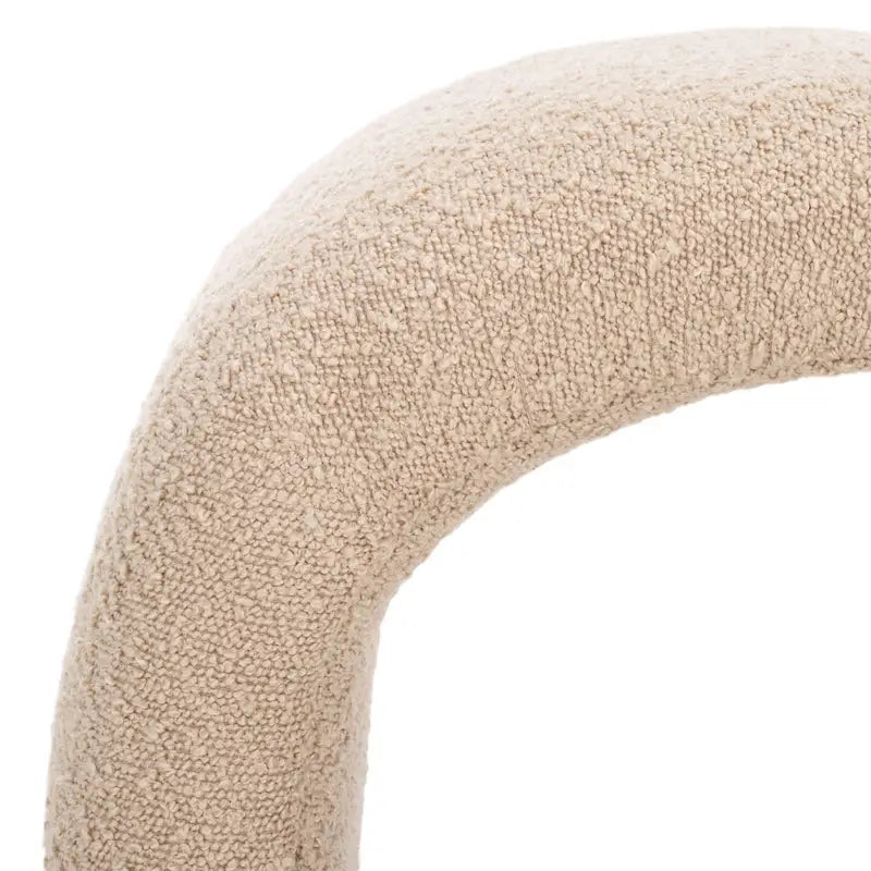 Pouf ottoman en velours incurvé cascade — 10 coloris | Repose-pieds d'appoint moderne