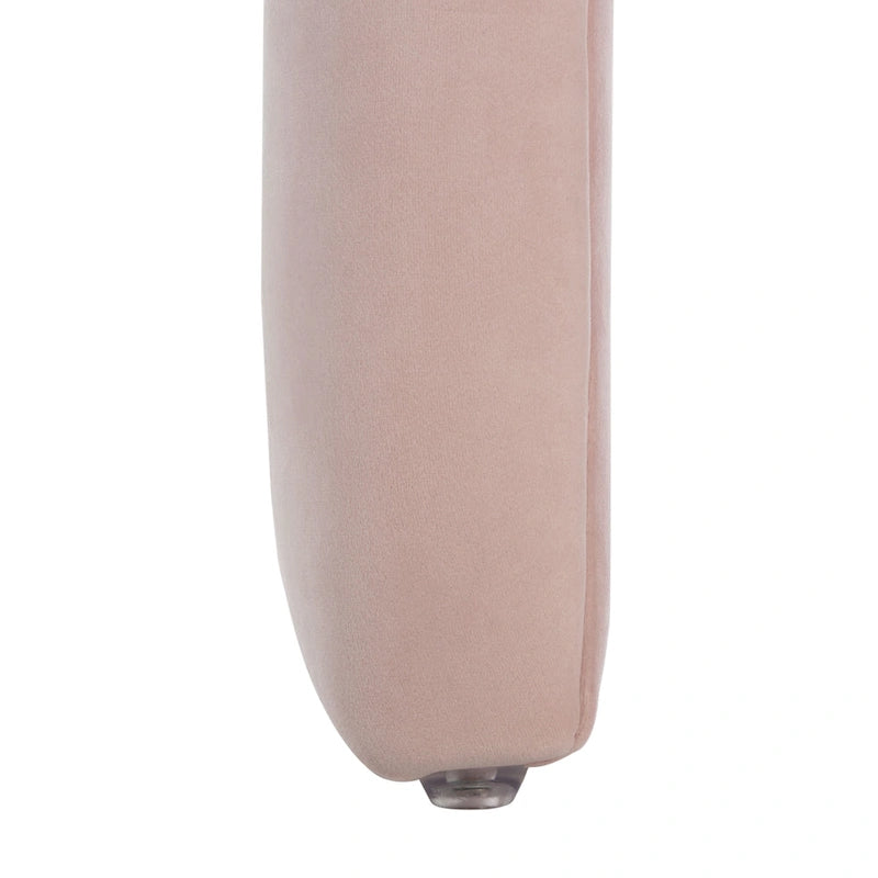 Pouf ottoman en velours incurvé cascade — 10 coloris | Repose-pieds d'appoint moderne
