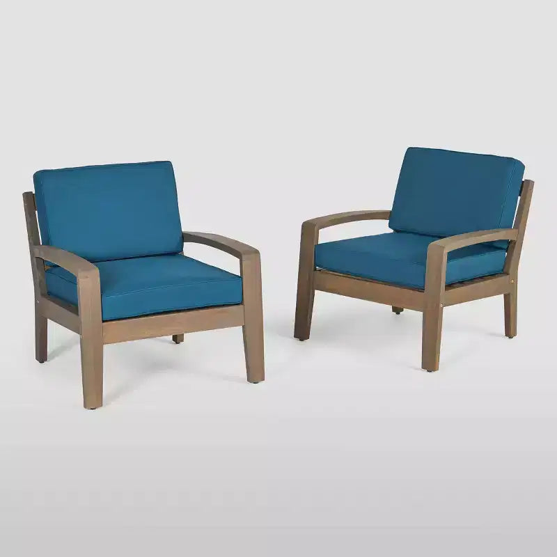 4pc Grenada Acacia Patio Chat Set - Christopher Knight Home