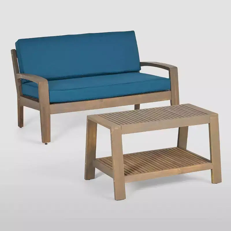 4pc Grenada Acacia Patio Chat Set - Christopher Knight Home
