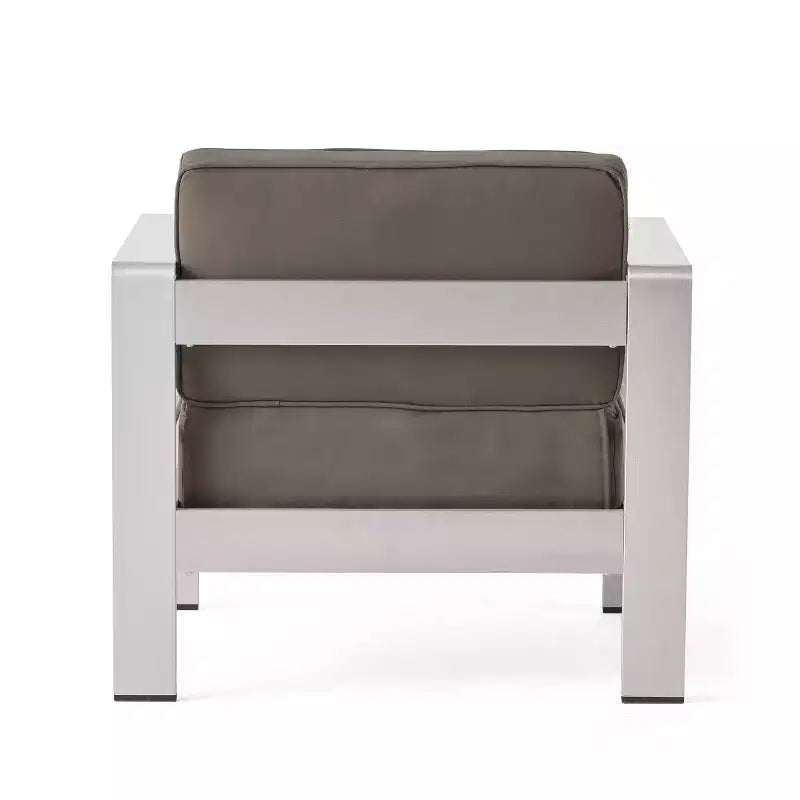 Cape Coral 5pc Aluminum and MGO Seating Set with Fire Table - Christopher Knight Home