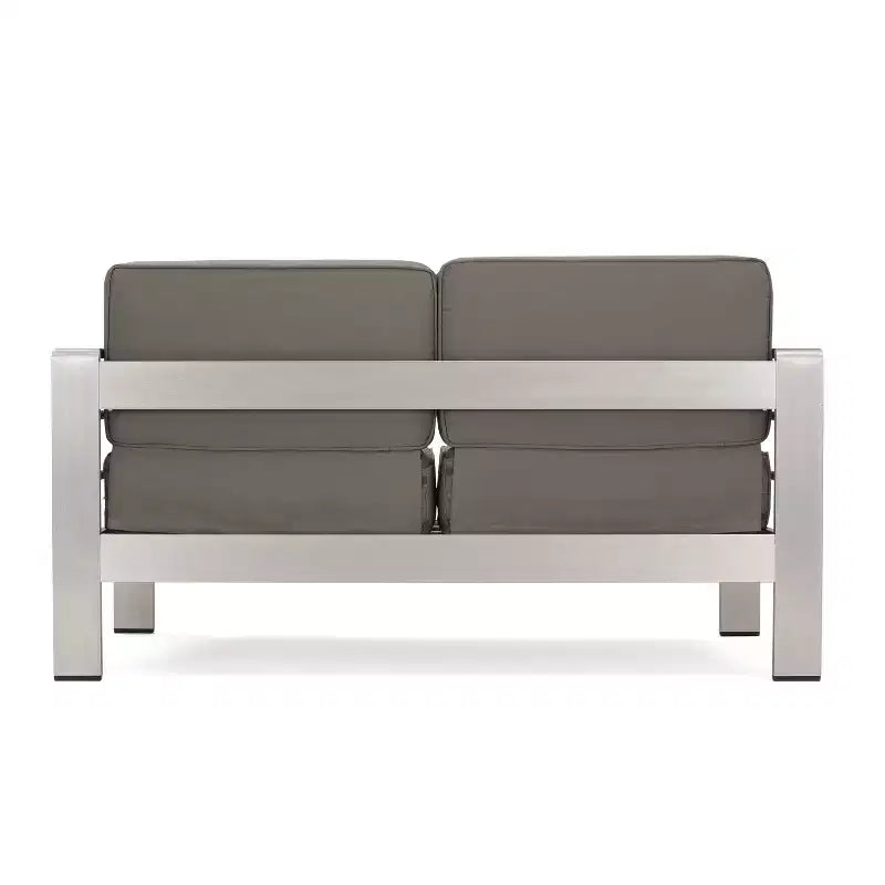 Cape Coral 5pc Aluminum and MGO Seating Set with Fire Table - Christopher Knight Home