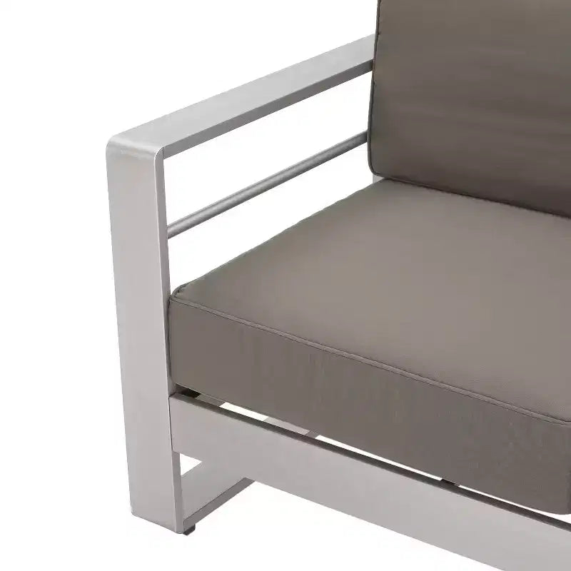 Cape Coral 5pc Aluminum and MGO Seating Set with Fire Table - Christopher Knight Home