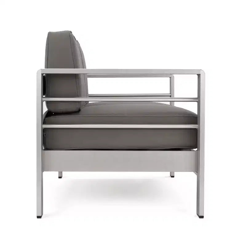 Cape Coral 5pc Aluminum and MGO Seating Set with Fire Table - Christopher Knight Home