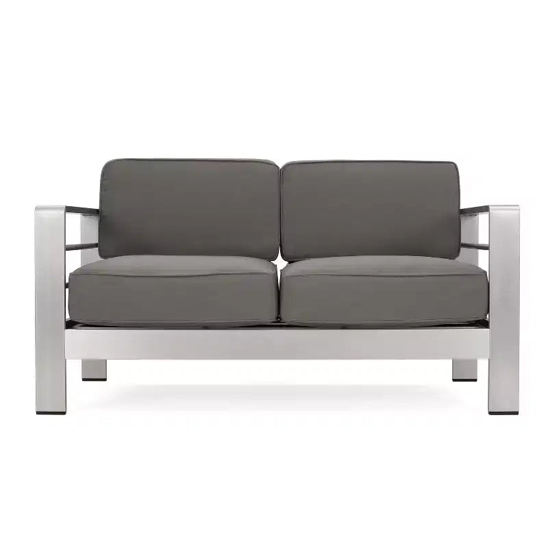 Cape Coral 5pc Aluminum and MGO Seating Set with Fire Table - Christopher Knight Home
