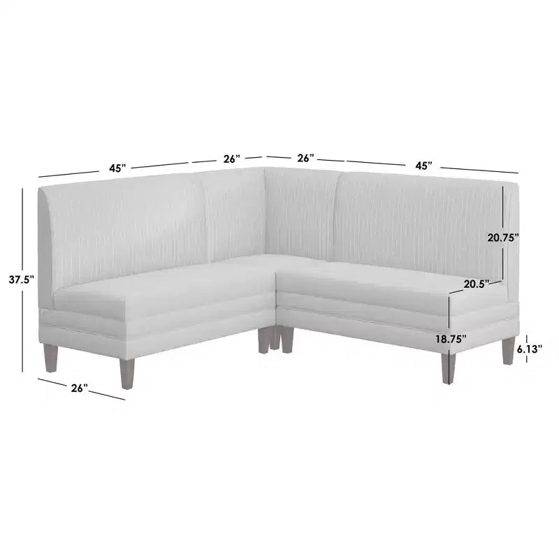 Lifestorey Sebring 4pc Breakfast Nook Dining Set