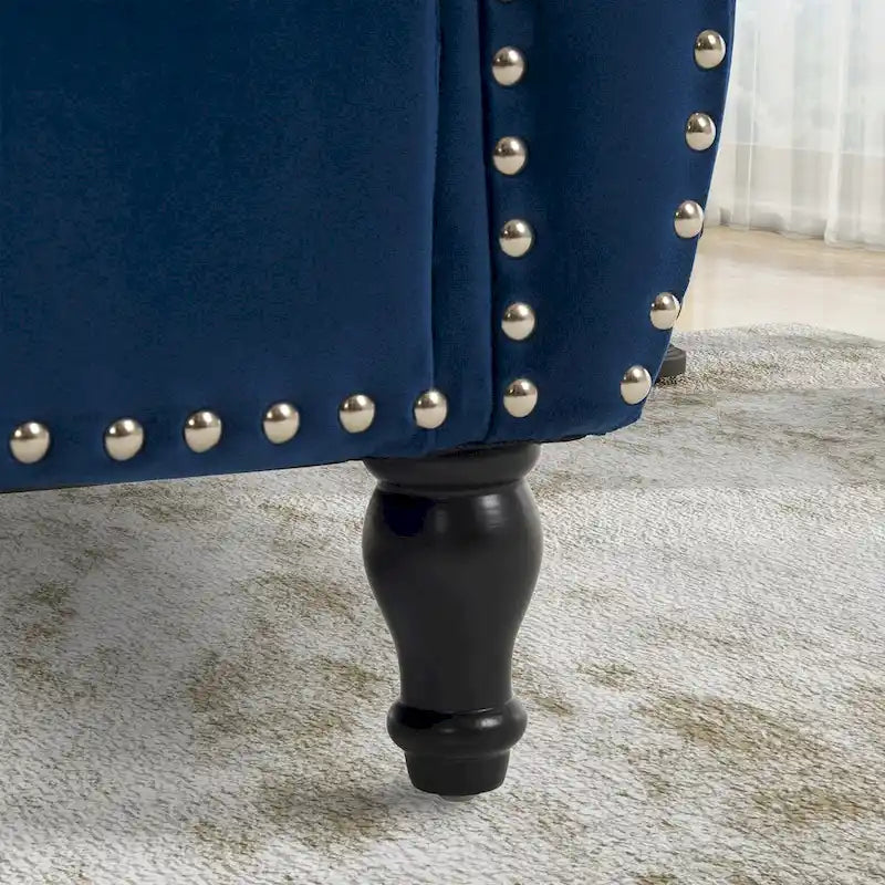 Banc Pouf de Rangement en Velours avec Clous Décoratifs et Rangement Dissimulé — 130 cm | 4 Couleurs